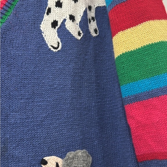 Storybook Knits Red and Blue Cardigan - Picture 4 of 5